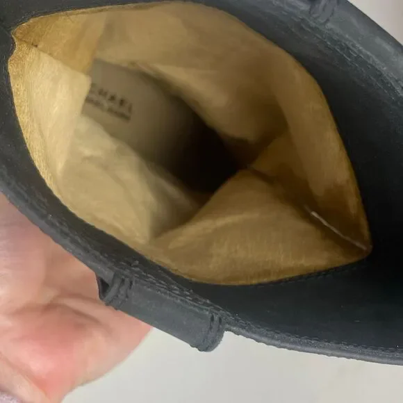 MICHAEL Michael Kors Heeled Moto Boot Black Leather 7 - Picture 6 of 13